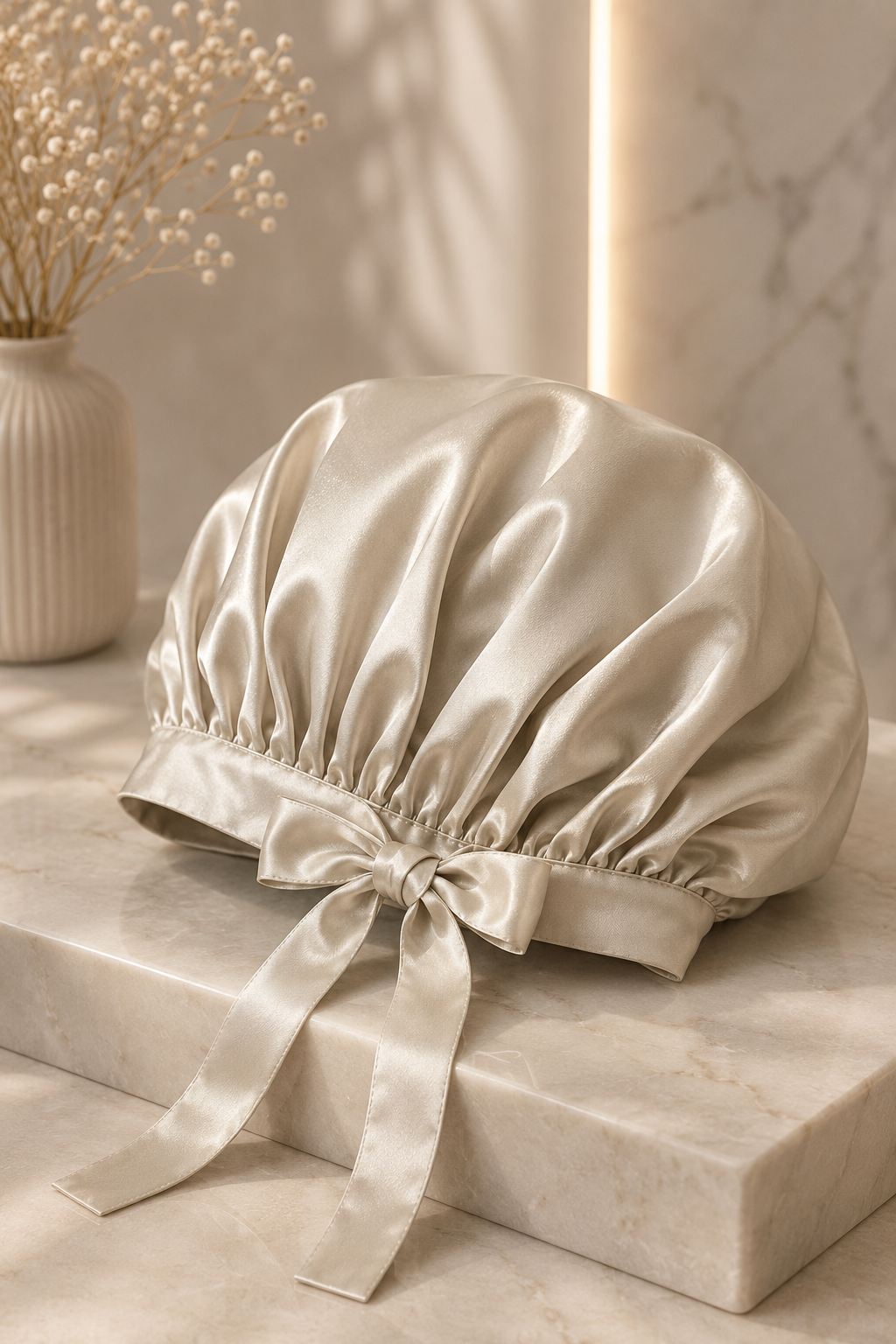 Grade 6A Silk Sleeping Bonnet – Adjustable for Curls, Afro & Long Hair