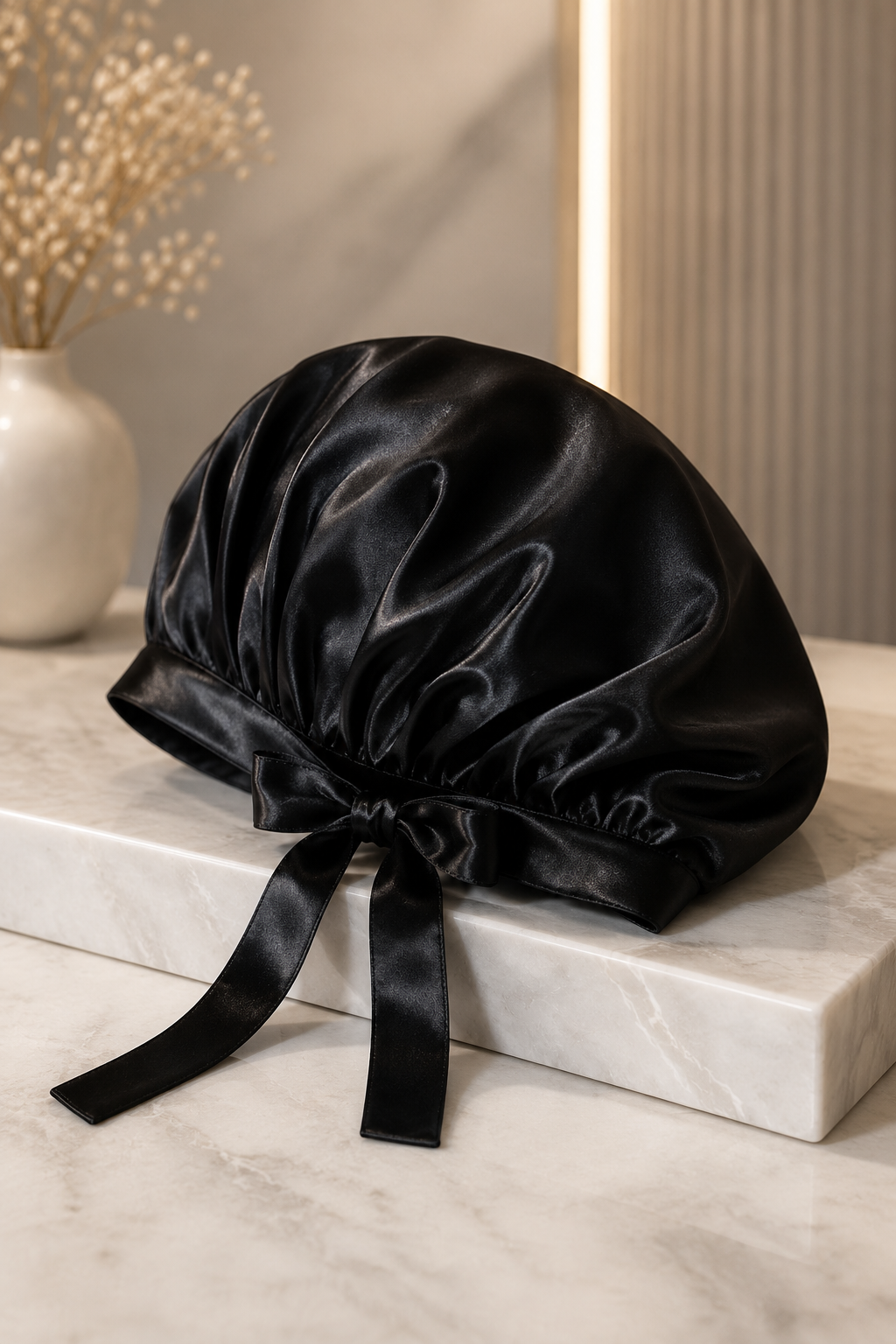 Grade 6A Silk Sleeping Bonnet – Adjustable for Curls, Afro & Long Hair