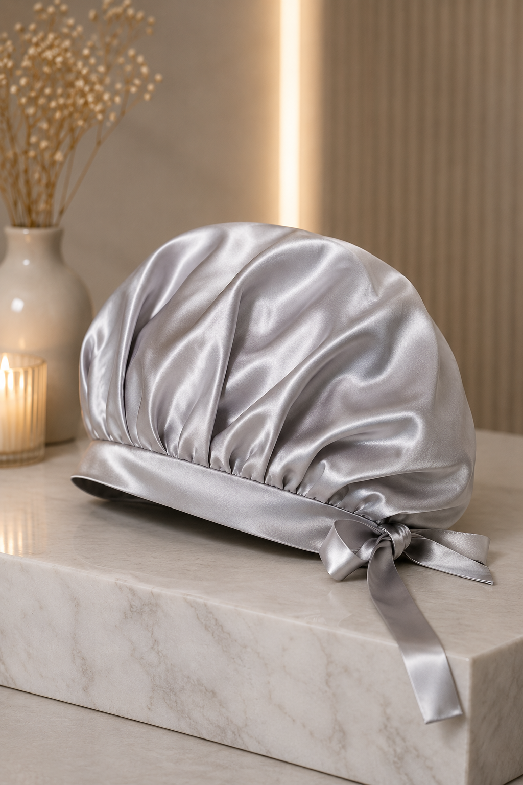 Grade 6A Silk Sleeping Bonnet – Adjustable for Curls, Afro & Long Hair