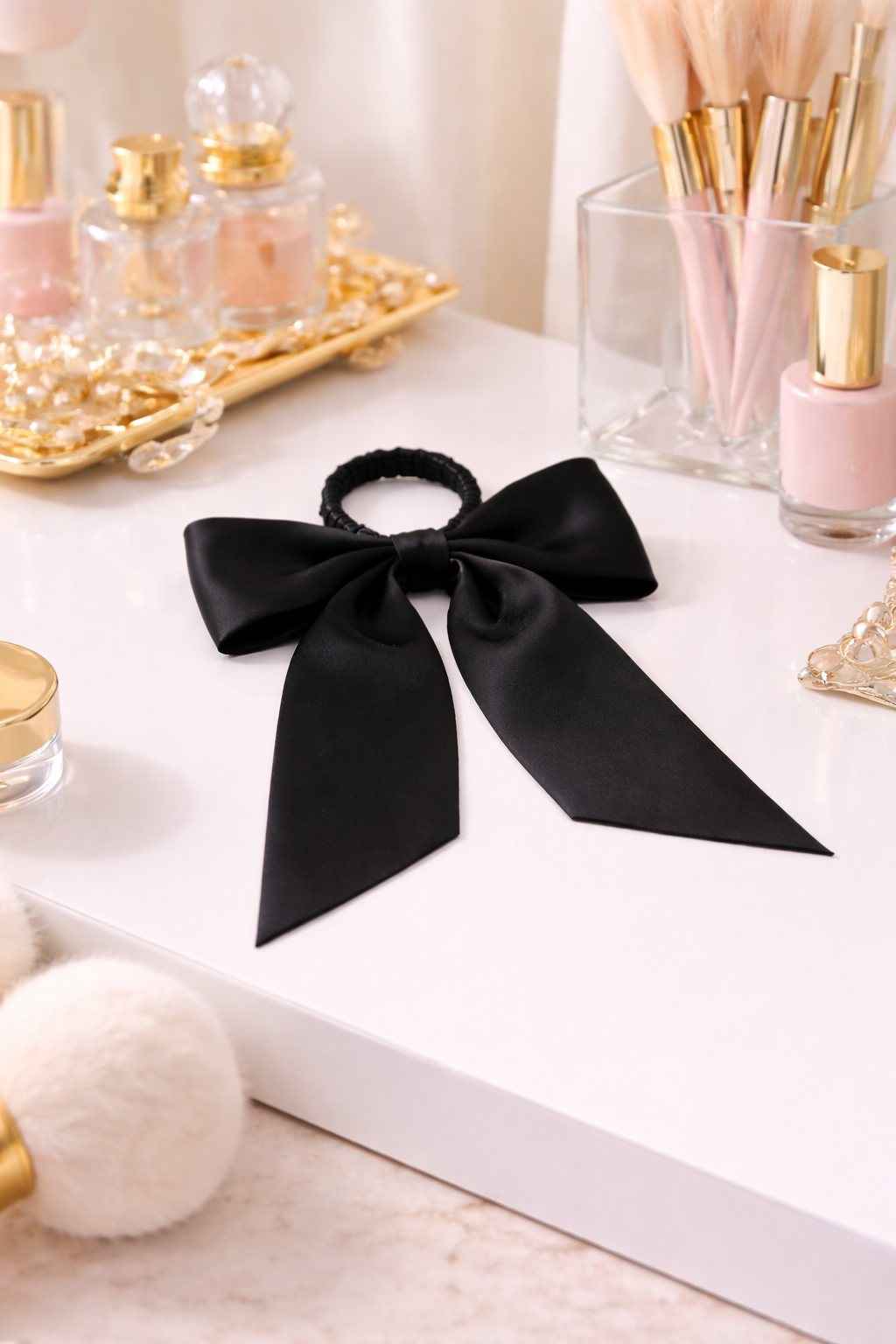 Mulberry Silk Bow Scrunchie