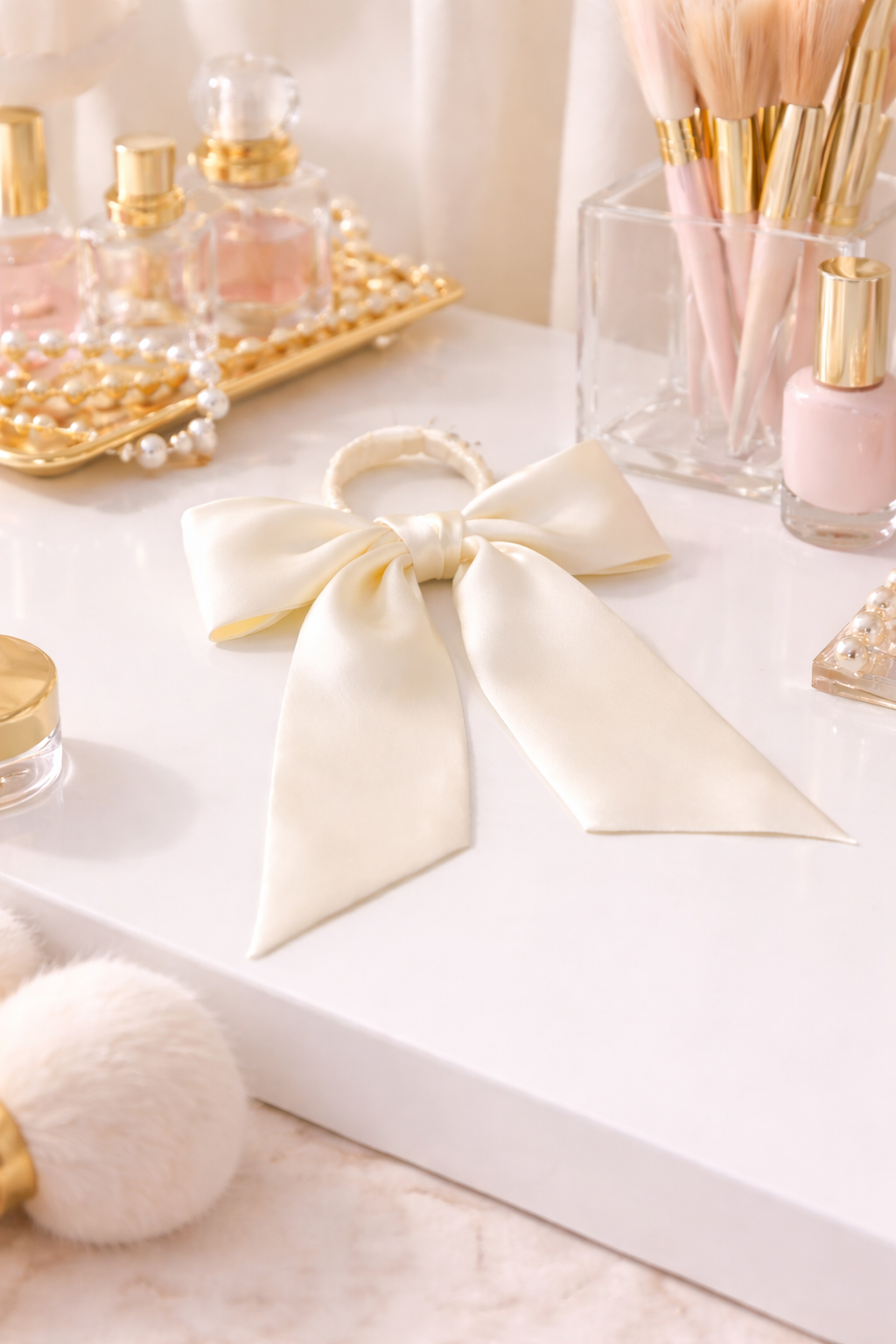 Mulberry Silk Bow Scrunchie