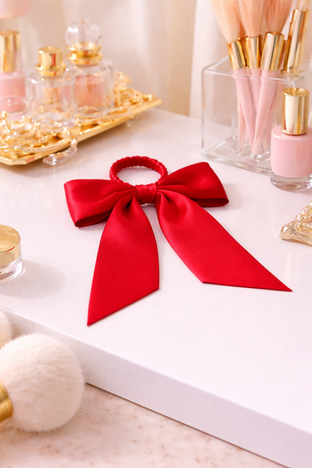 Mulberry Silk Bow Scrunchie