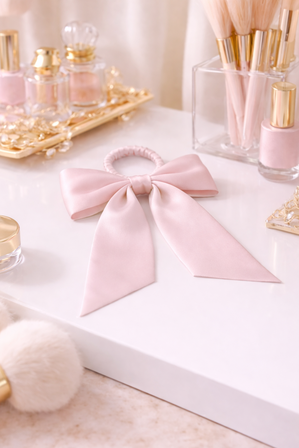 Mulberry Silk Bow Scrunchie