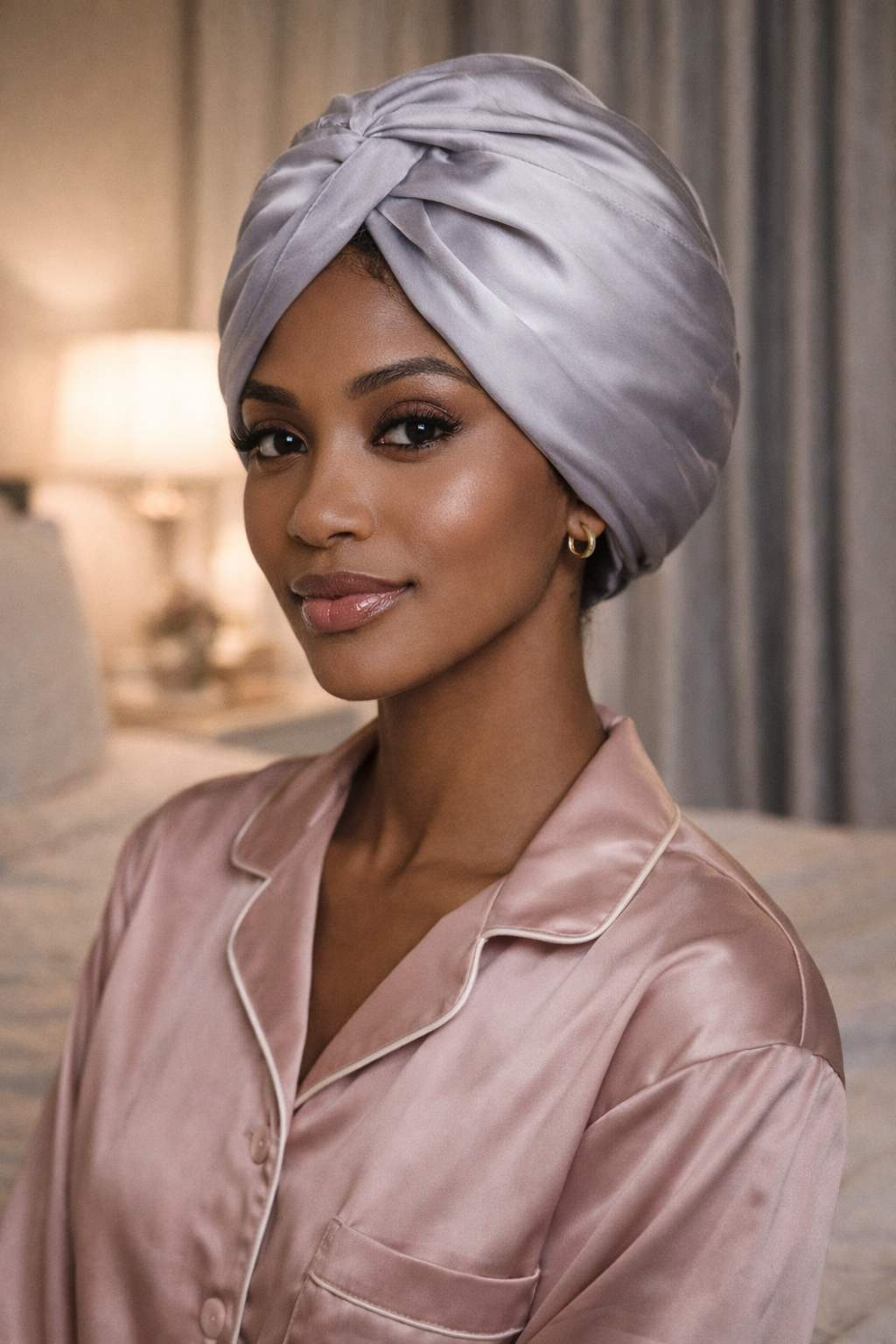 Mulberry Silk Turban Bonnet