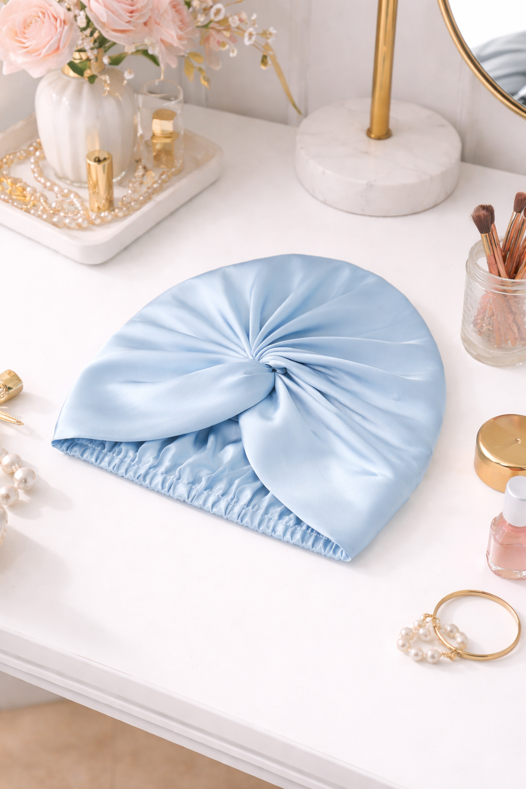 Mulberry Silk Turban Bonnet