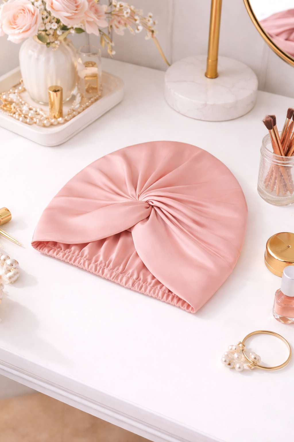 Mulberry Silk Turban Bonnet