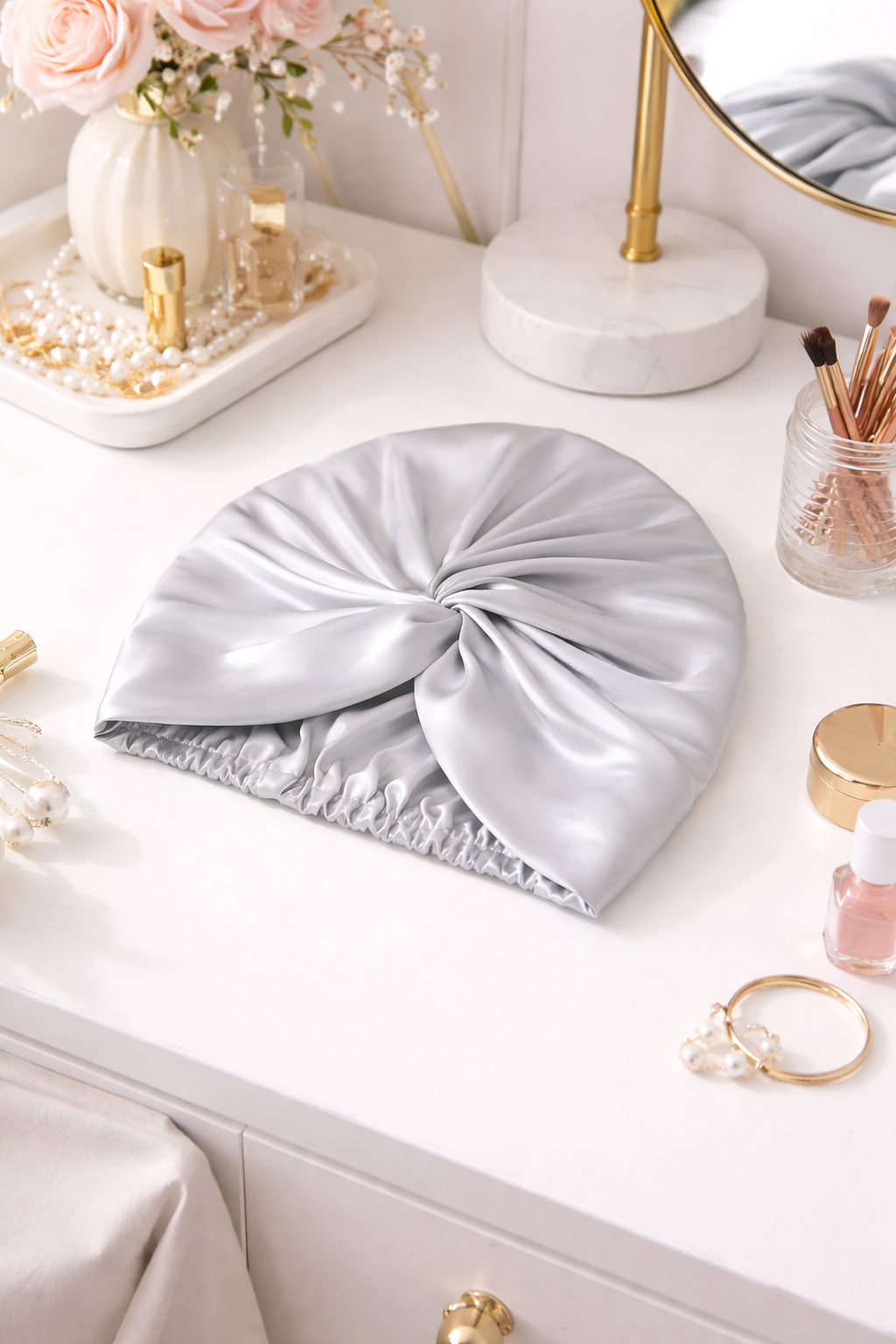Mulberry Silk Turban Bonnet